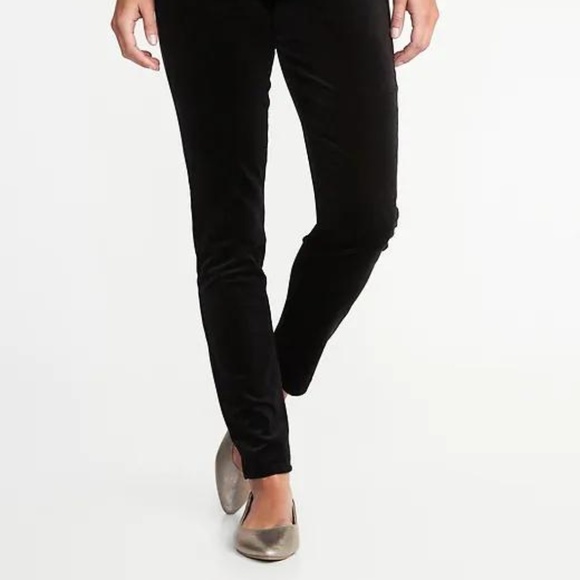 Mid-Rise Rockstar Super Skinny Velvet Pants - Picture 2 of 2